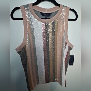 Rachel Roy NWTs 2018 Sequin Tank Top Blouse XL